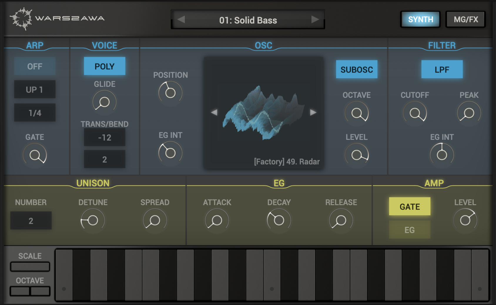 Synth gadgets – KORG app Help Center